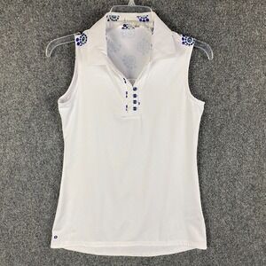 Nancy‎ Lopez Golf Polo Women's Small Top Sleeveless Polyester Blend S